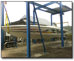 Monorail system for boats